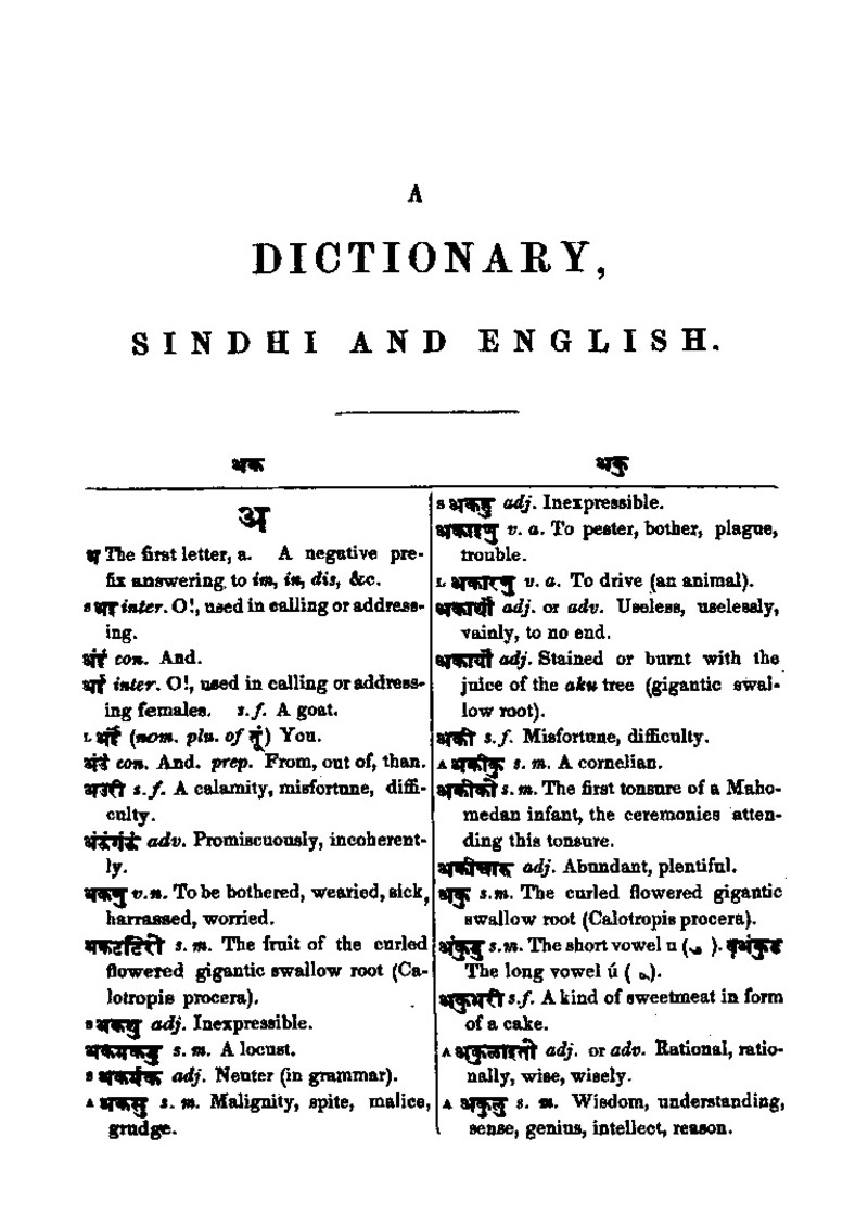 Oldest Sindhi Dictionary - Page no 4