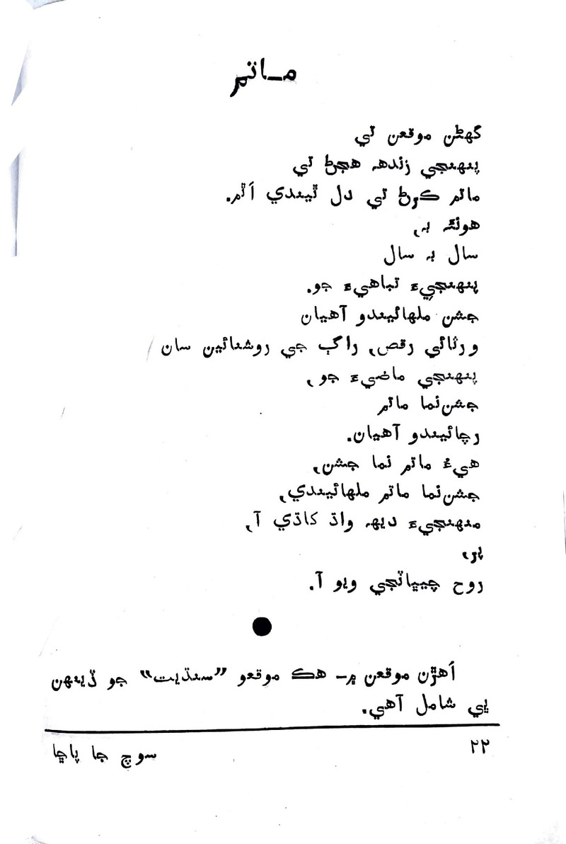 Soch Ja Pacchha (New Poetry) - Page no 23